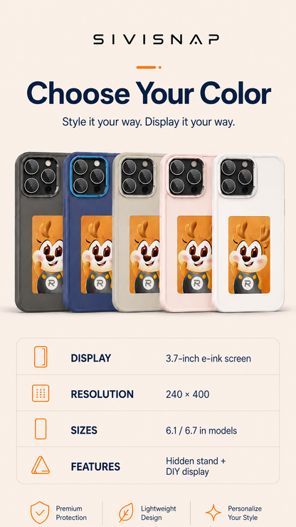 SiviSnap™ Smart E-Ink Case